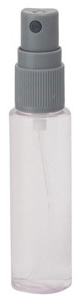 Empty refill flask with spray nozzle