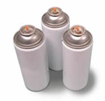 Three spray cans - blank